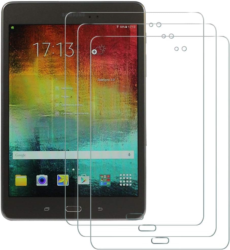 FanTEK Screen Protector Compatible for Samsung Galaxy Tab A 8.0 SM-T350 8 Inch Tablet Only, 3 Pack Ultra Thin Crystal Clear High Definition Anti-Bubble Cover Screen Protector