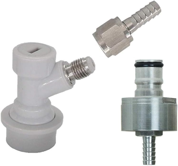 Roll over image to zoom in SYL stainless steel carbonation cap with ball lock gas disconnect and swivel nut for soda maker