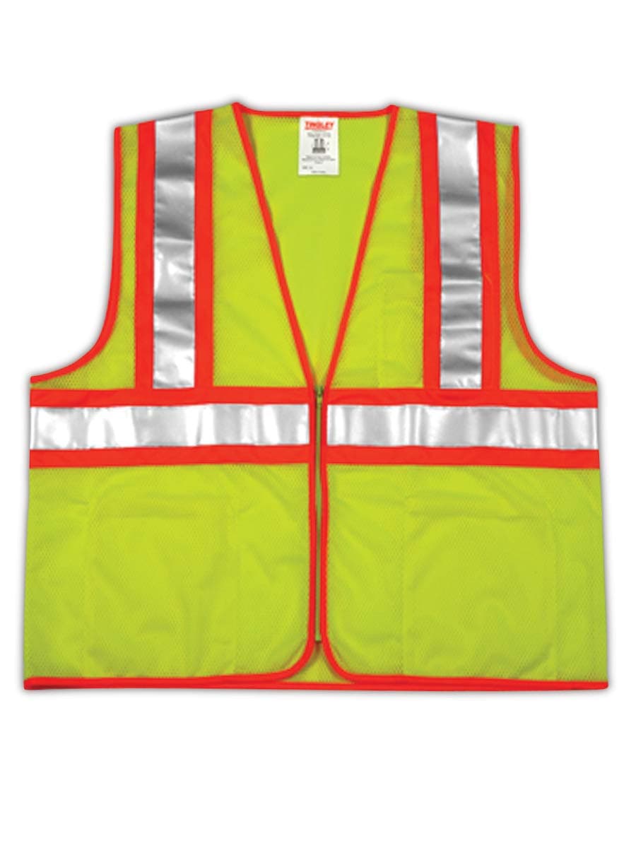 Tingley V70642.4X-5X Job Sight High-Visibility Vest, 4X/5X, Hi/Vis Yellow