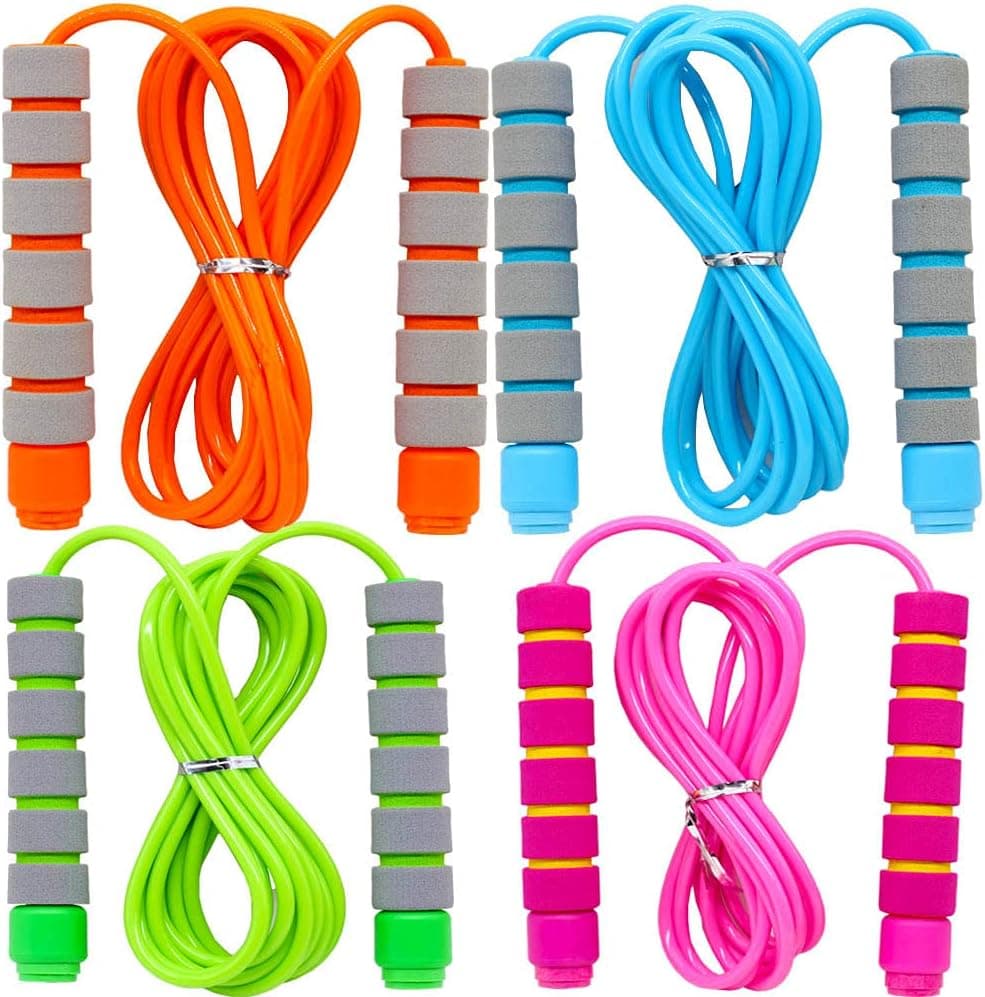 Adjustable Soft Skipping Rope with Skin-Friendly Foam Handles for Kids, Children, Students and Adults, Fitness Jump Rope For Outdoor, Party Favor, Exercise Activity