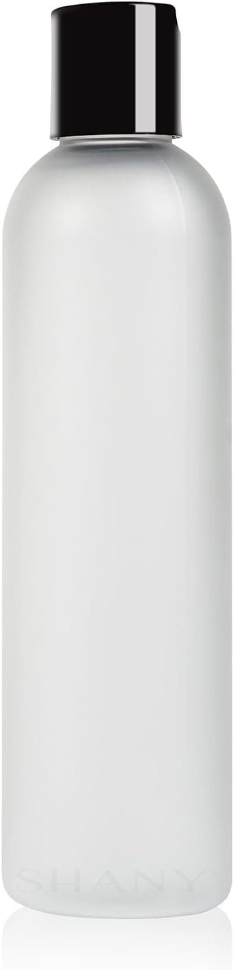 SHANY Frosted Plastic PET Cosmo Bullet Squeeze Bottle/Flip Cap Lid - Portable Liquid Container in Travel Size Bottle - BPA-Free - 8oz