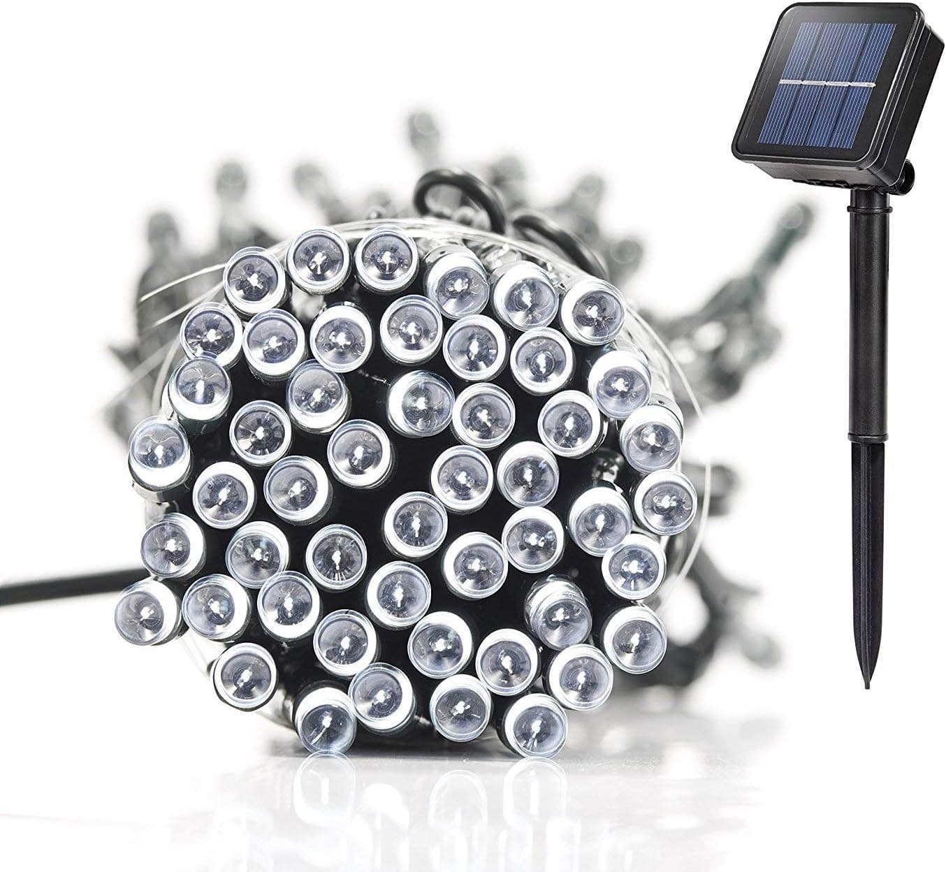 HYODREAM Solar Power String Lights 100 LED 8 Modes Remote Control Waterproof Starry Christmas Fairy Lights for Indoor/Outdoor Gardens Homes Wedding Holiday Party Xmas(Warm Whit (Warm White)