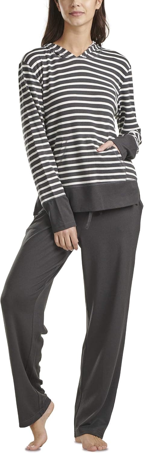 Karen Neuburger Women's Pillowsoft Hoodie Pajama Set