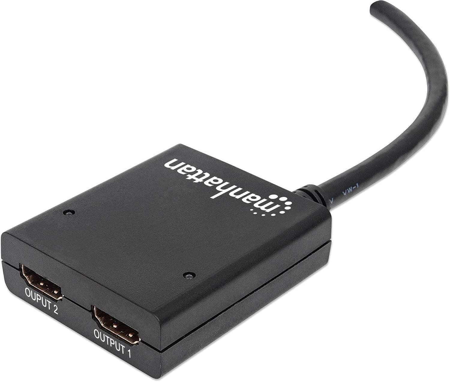 Manhattan HDMI Splitter 2 Ports, Integrated Cable, 1080p 207430