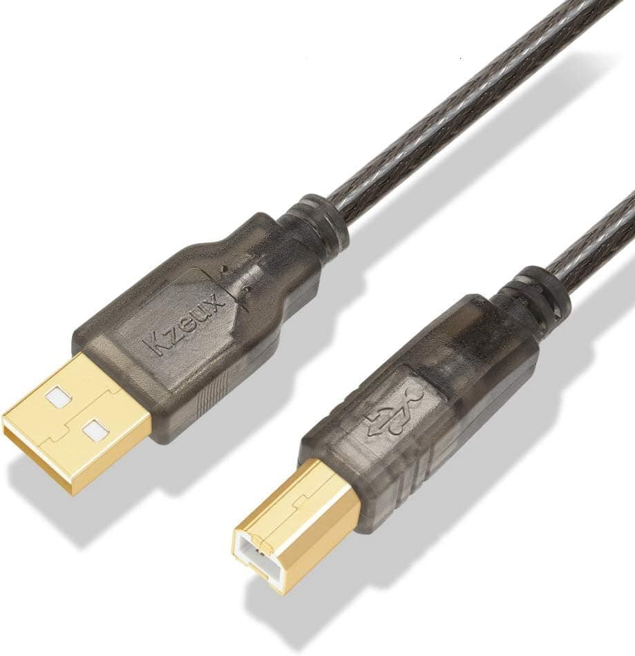 Printer Cable USB Printer Scanner Cable 10ft High Speed USB 2.0 A Male to B Male Cord for HP, Canon, Epson, Dell, Samsung etc