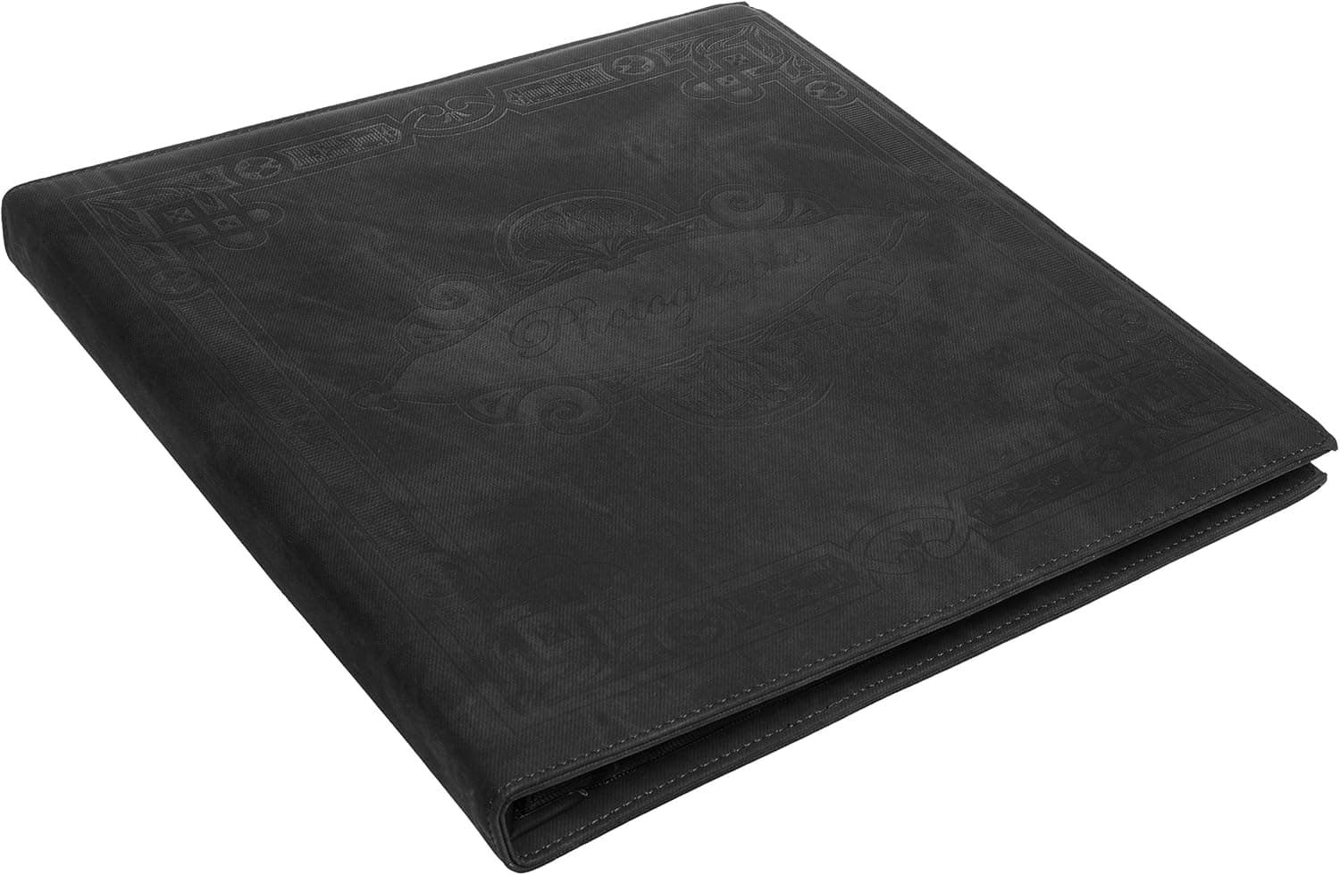 Red Co. Black Faux Leather Family Photo Album with Embossed Cover - Holds 500 4x6 Photographs