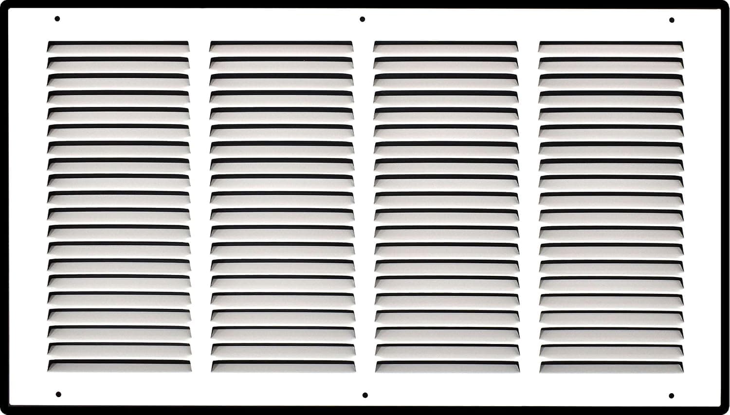 Handua 20"W x 10"H [Duct Opening Size] Steel Return Air Grille (HD Series) Vent Cover Grill for Sidewall and Ceiling, White | Outer Dimensions: 21.75"W X 11.75"H for 20x10 Duct Opening