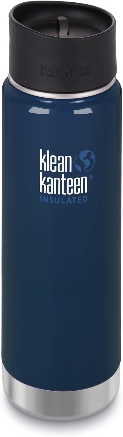 Klean Kanteen Wide Double Wall Vacuum Insulated Stainless Steel Coffee Mug with Leak Proof Café Cap 2.0