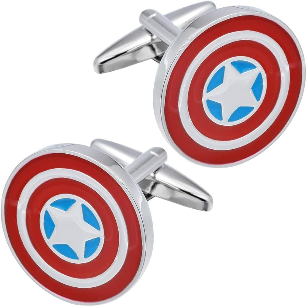 XYLINK Classic Superman Cufflinks for Men French Shirt Cufflinks Business Party Wedding