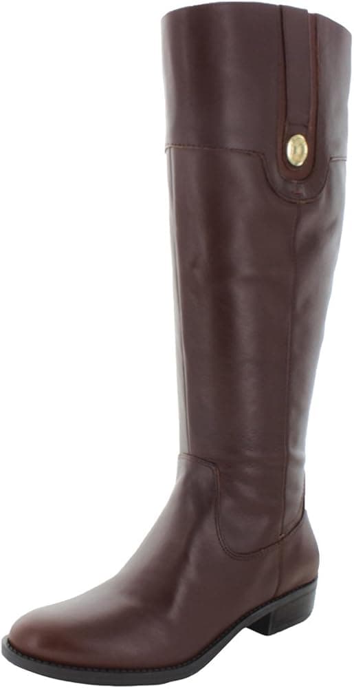 Tommy Hilfiger Women's Dalyn Boot Wide Calf,Roast Caramel/Roast Caramel Sophia,U
