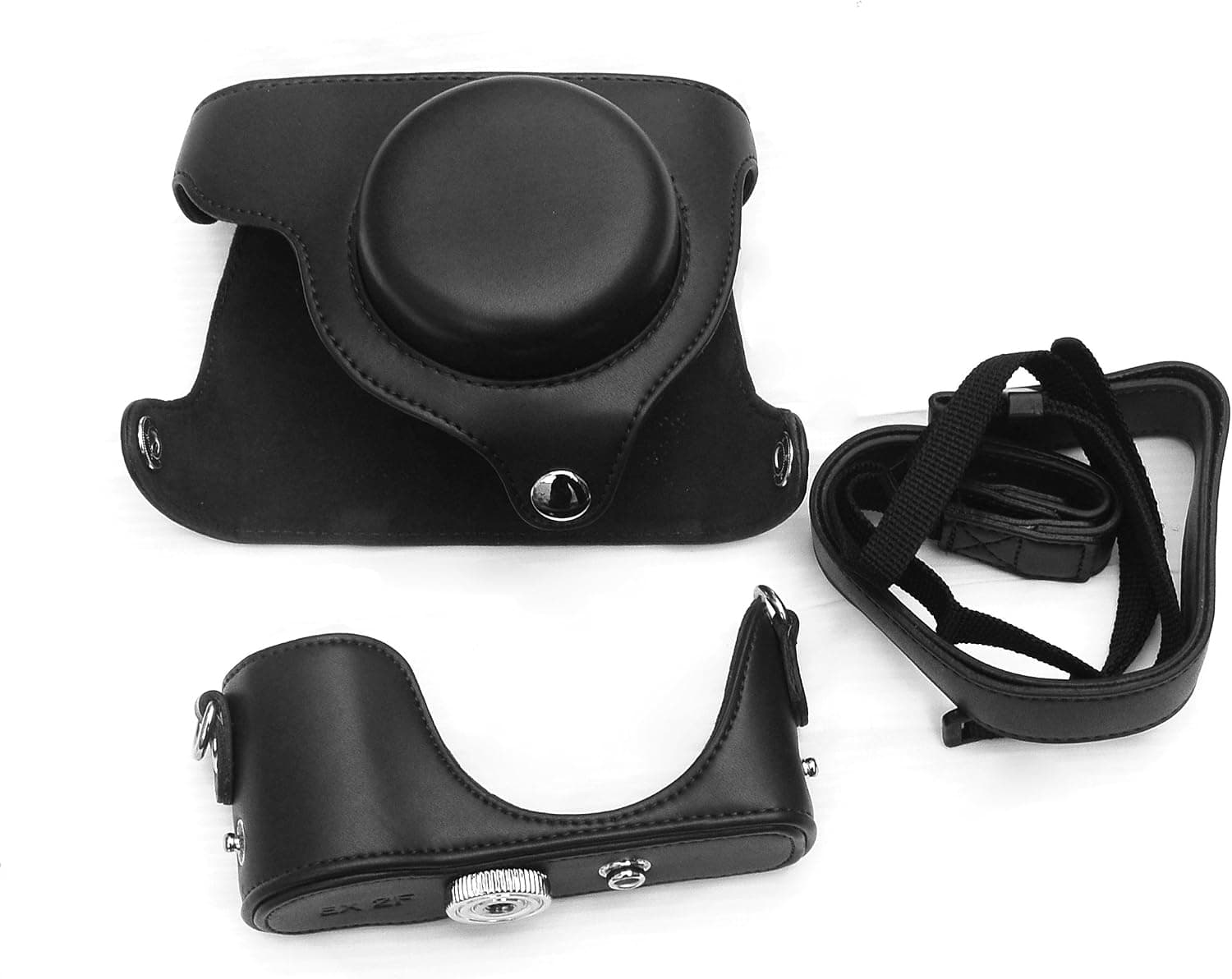 Rainbowimaging Black "Ever Ready" Protective Leather Camera Case, Bag for Samsung EX2F Camera
