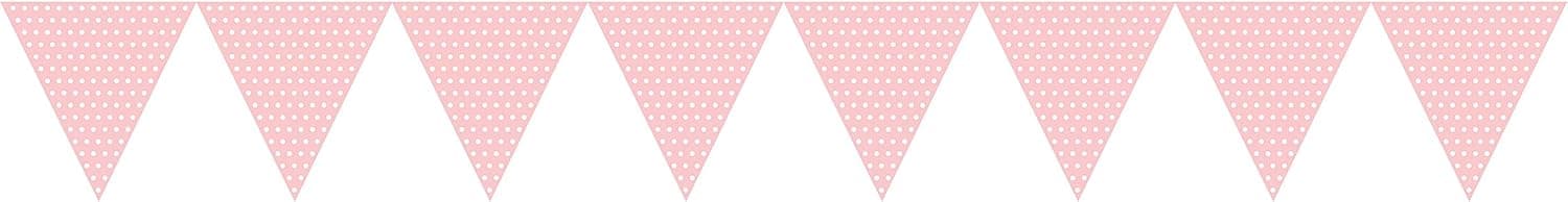 Creative Converting 293303 Party Banner, Pink, 6" x 9'