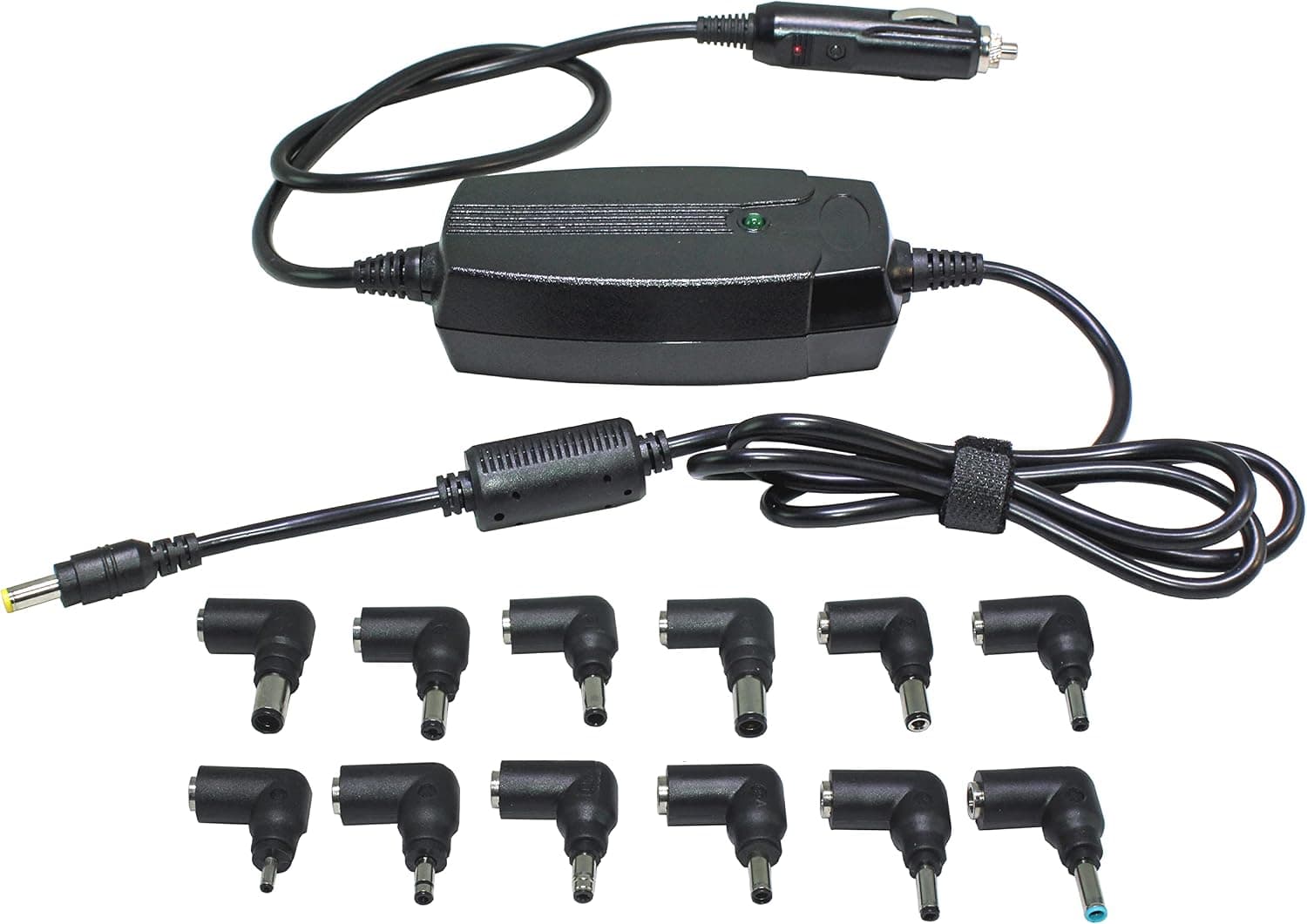 BiXPower 12V to 19V Car Charger DC Power Adapter with 12 Interchangeable Connectors