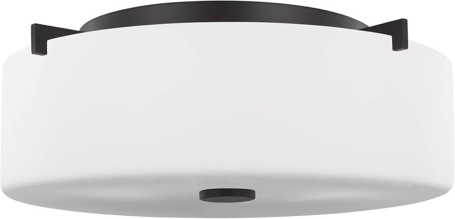 Sea Gull Lighting FM313ORB Sunset Drive Small Two Light Flush Mount, Oil Rubbed Bronze