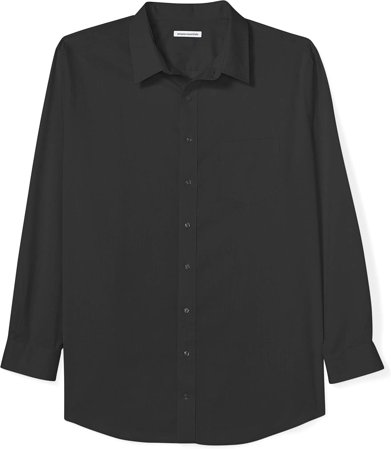Amazon Essentials Men's Big & Tall Wrinkle-Resistant Long-Sleeve Solid Dress Shirt fit by DXL