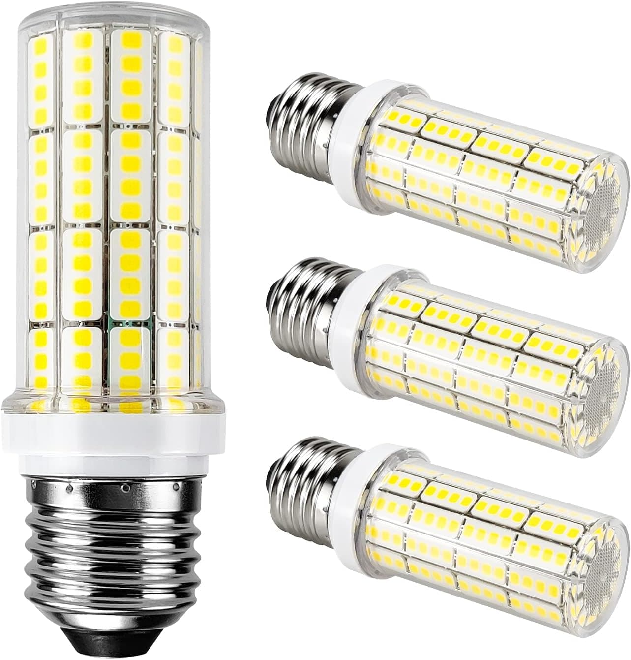 RIUVAO LED Corn Light Bulb 200w Equivalent 2500 Lumen 5000K Cool Daylight White 20W E26/E27 Base Ceiling Fan Led Light Bulb for Home Garage Warehouse Indoor Outdoor Led Corn Bulb Pack of 4