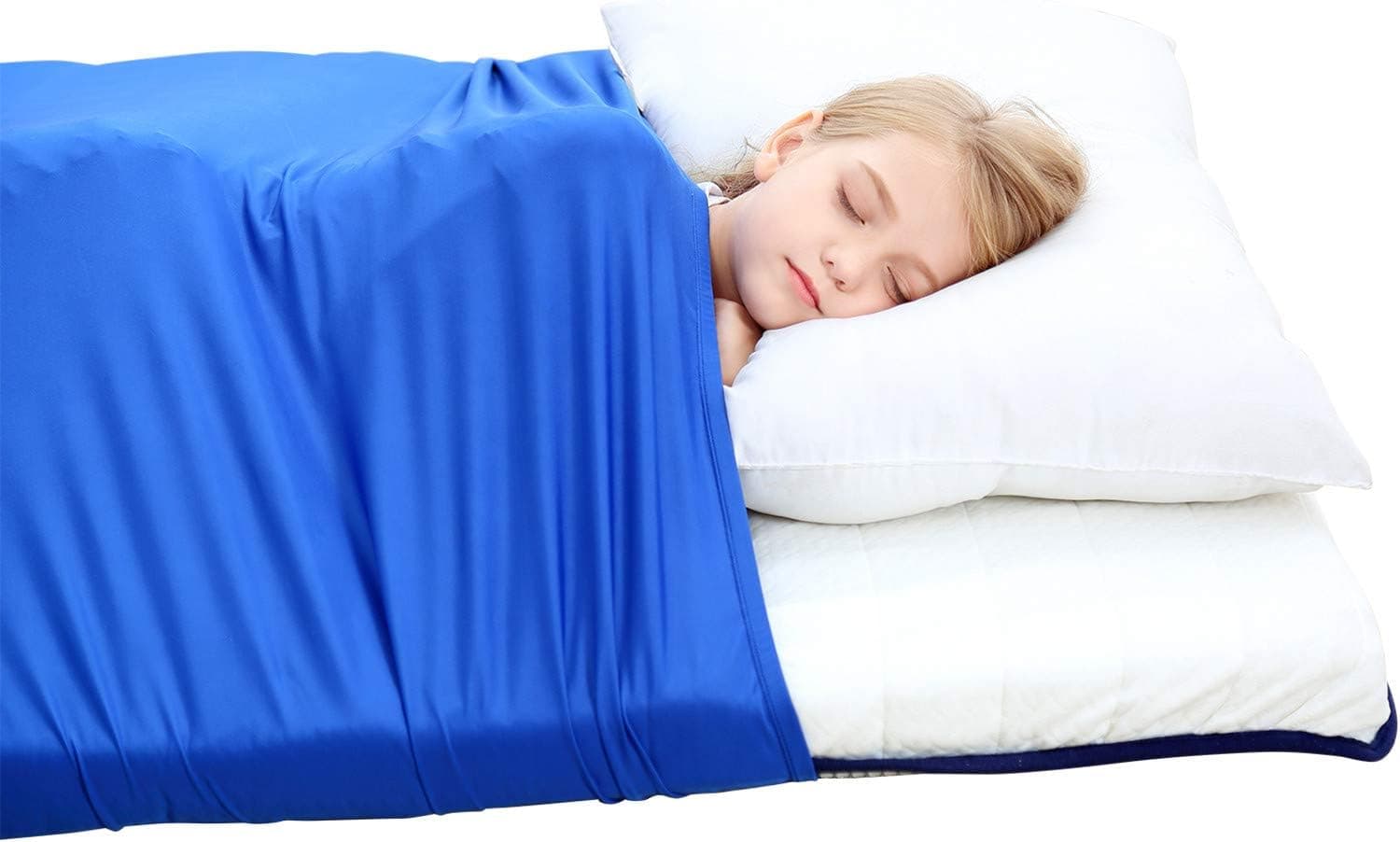 LAYOER Sensory Bed Sheet for Kids Compression Adjustable Breathable Stretchy Alternative to Weighted Blankets Relaxing Comfortable Sleeping (Twin)