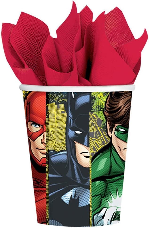 Justice League Cups, 9 oz., Party Favor