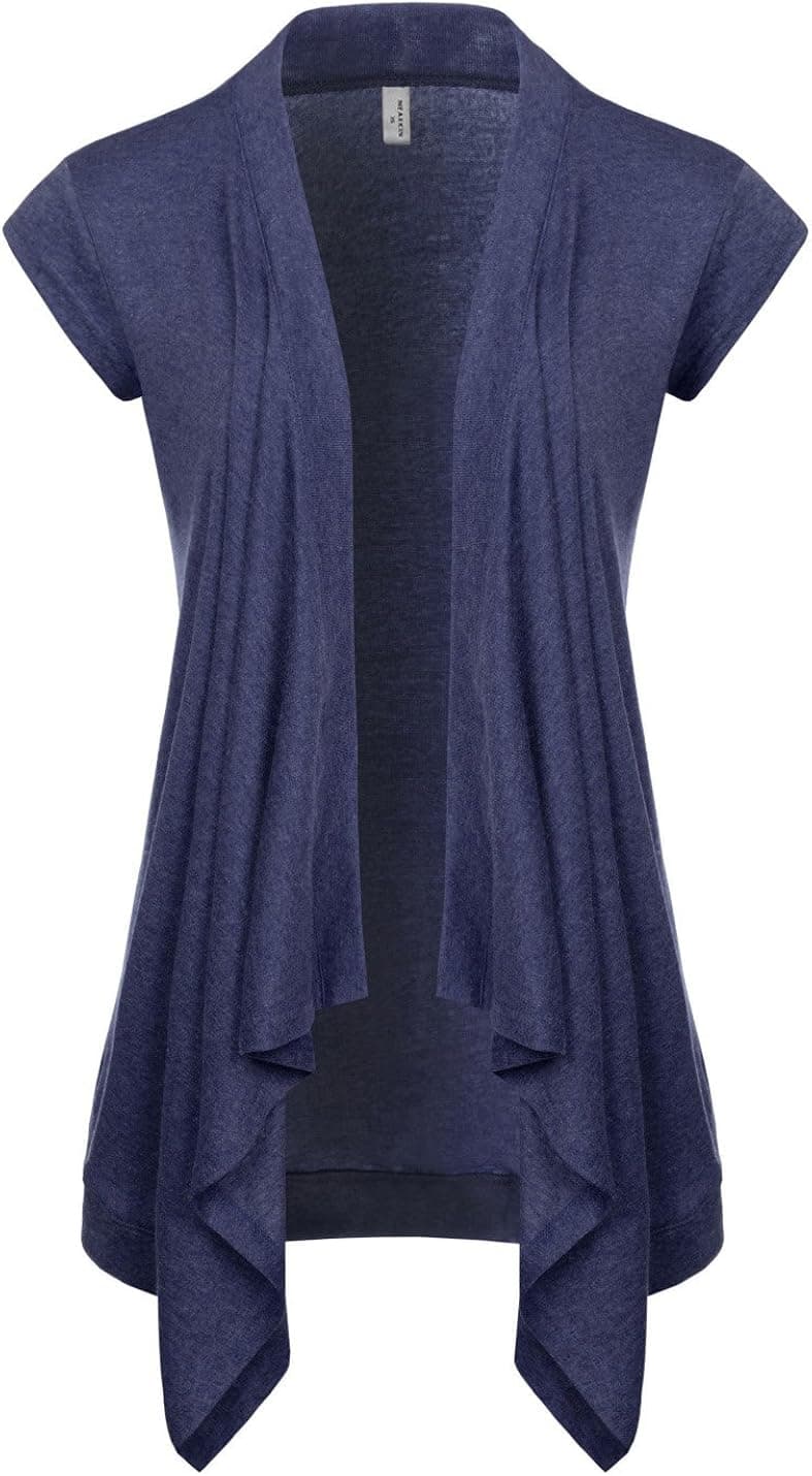NEARKIN Womens Lightweight Long Sleeve Open Front Drape Tunic Cardigans
