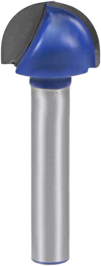uxcell Router Bit 1/4" Shank 5/8" Cutting Dia. Core Box 2 Flutes Carbide for Woodworking Carpentry Milling Cutter Tool