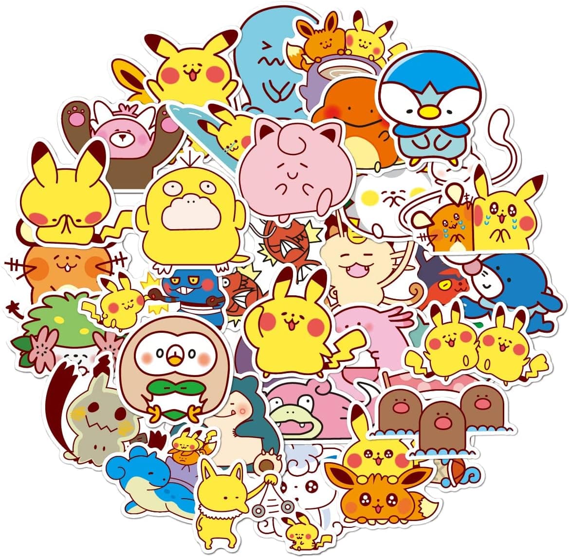 36PCS Cartoon Big Stickers for Kids，for Laptop, Mug Water Bottles, MacBook, Skateboard, Guitar, Bike, PS Vinyl Stickers Decals