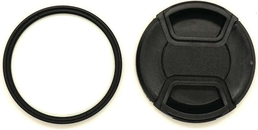 WH1916 UV Filter & Lens Cap for Canon Rebel T7 T6 T5 SL3 SL2 w/EF-S 18-55mm Lens(1 UV +1 Cap)