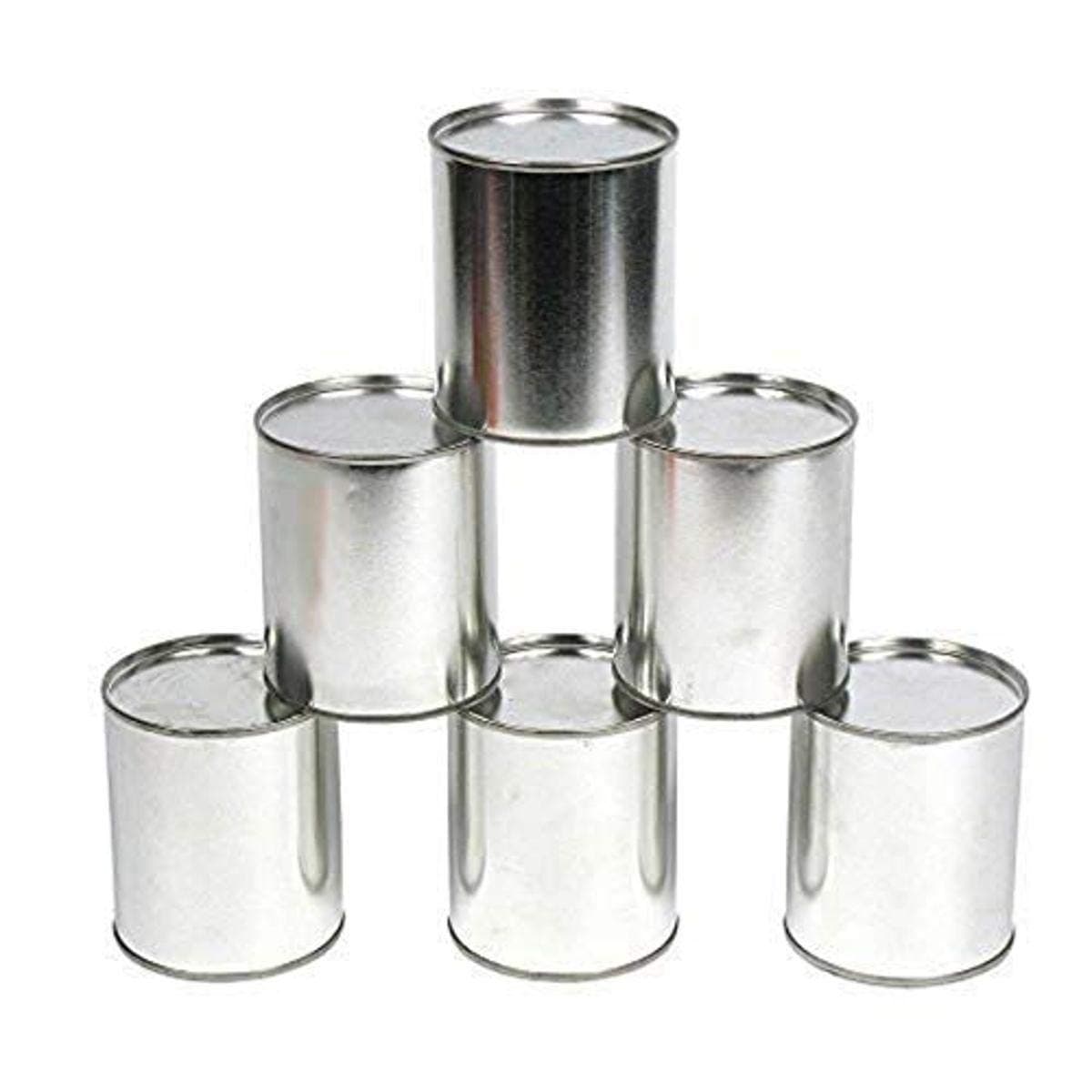 U.S. Toy Metal Carnival Cans, Silver (GS93)