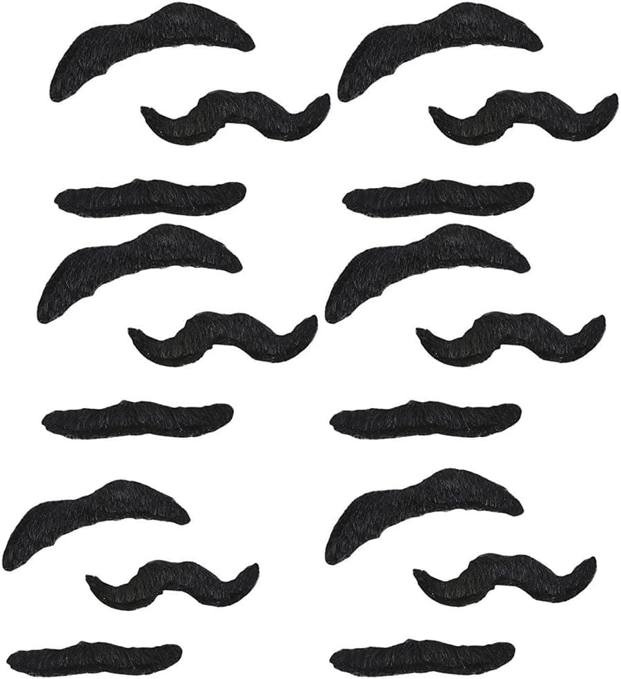 Rhode Island Novelty Adhesive Mustache Set pack of 24