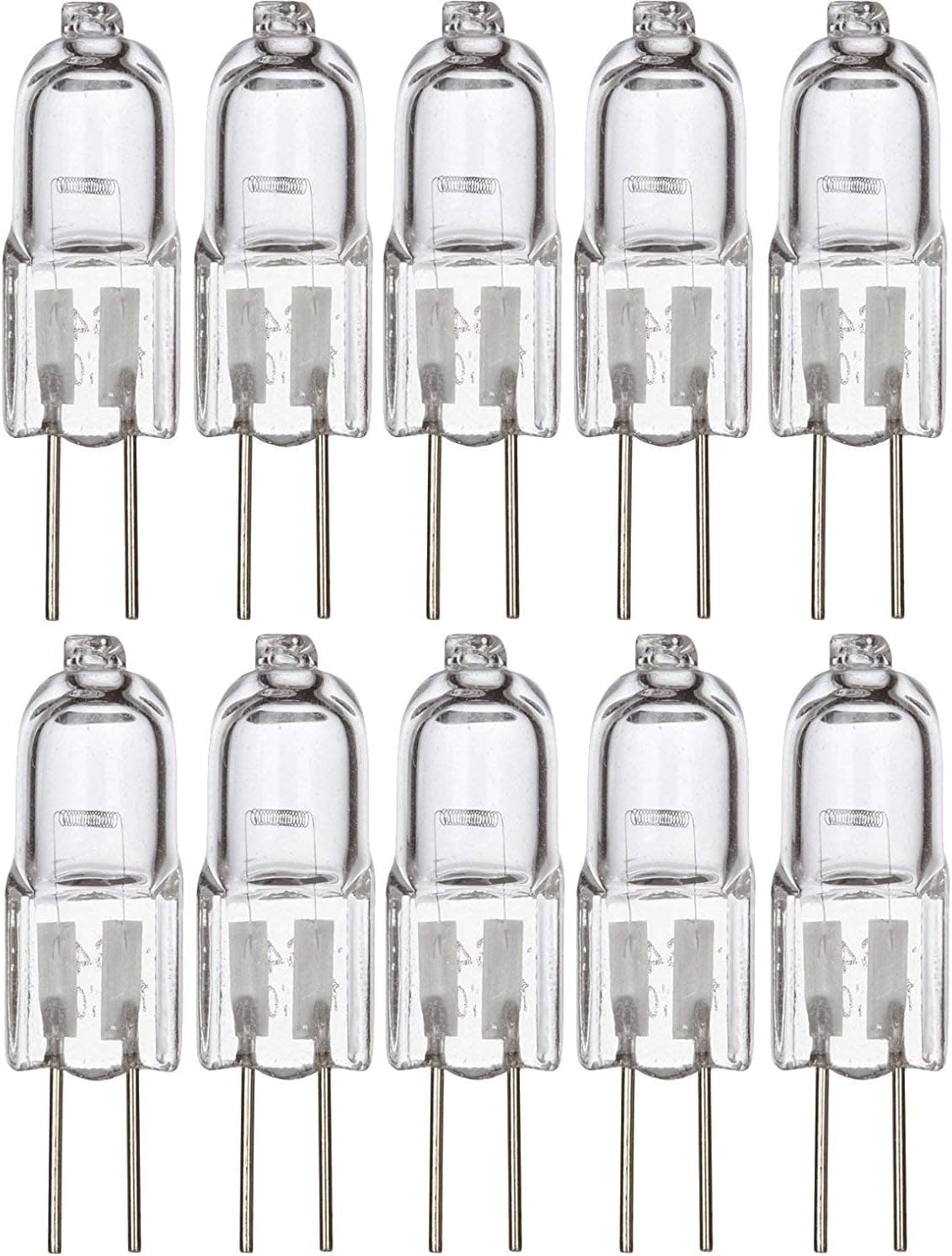 Classic Light Bulb - JC 10 Watt Halogen G4 Bi Pin Lamp (12V) Low Voltage (10 Pack) (10 Watt)
