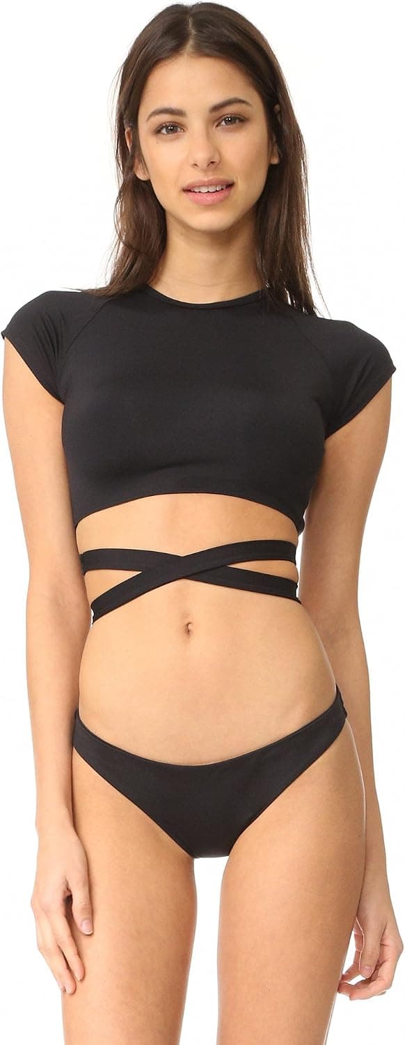 LSpace Women's Bowie Wrap Swim Top, Black, Medium