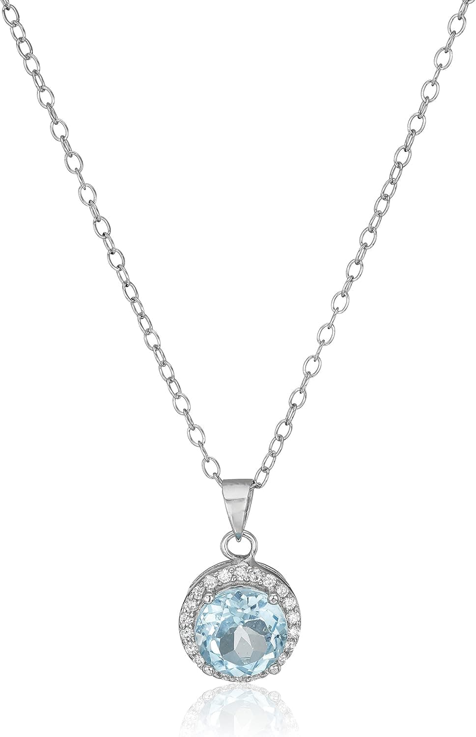 Amazon Collection Sterling Silver 8mm Pendant Necklace