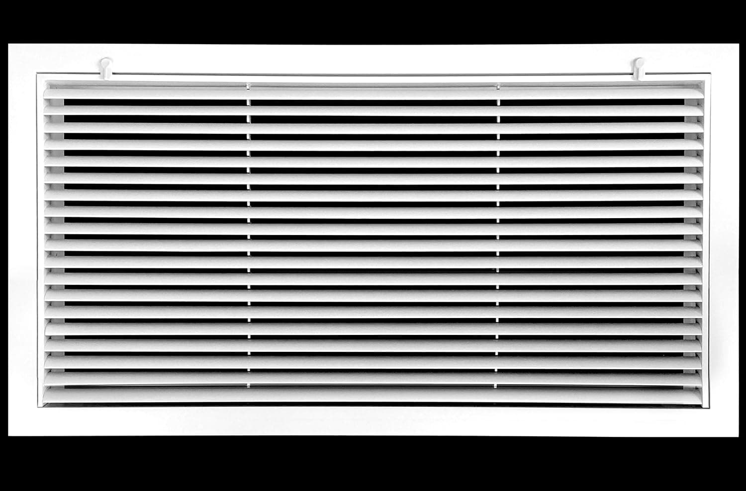 30" X 12" Aluminum Return Filter Grille - Easy Airflow - Linear Bar Grilles [Outer Dimensions: 31.75w X 13.75h]