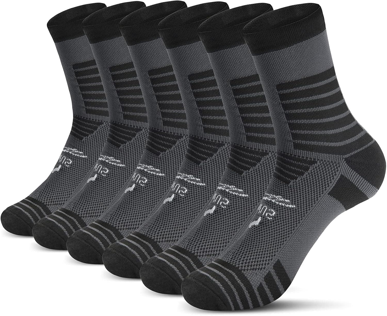 Women's Athletic Running Socks,6 Pairs Compression Hiking Moisture Wicking Crew Work Socks