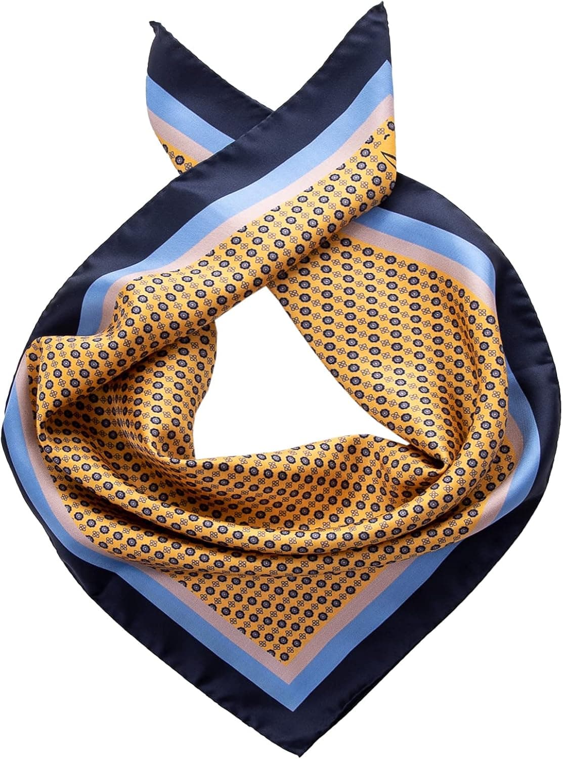Elizabetta Men's Italian Silk Neckerchief Scarf, Large Bandana, 27"