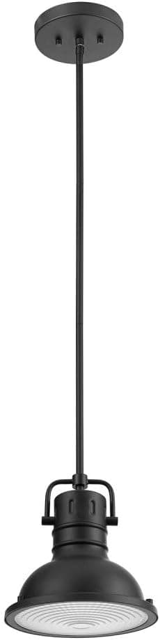 Globe Electric 1-Light Pendant, Finish, Prismatic Plastic Diffuser, 1x Medium Based 60W Bulb (Sold Separately), 65625, Dark Bronze