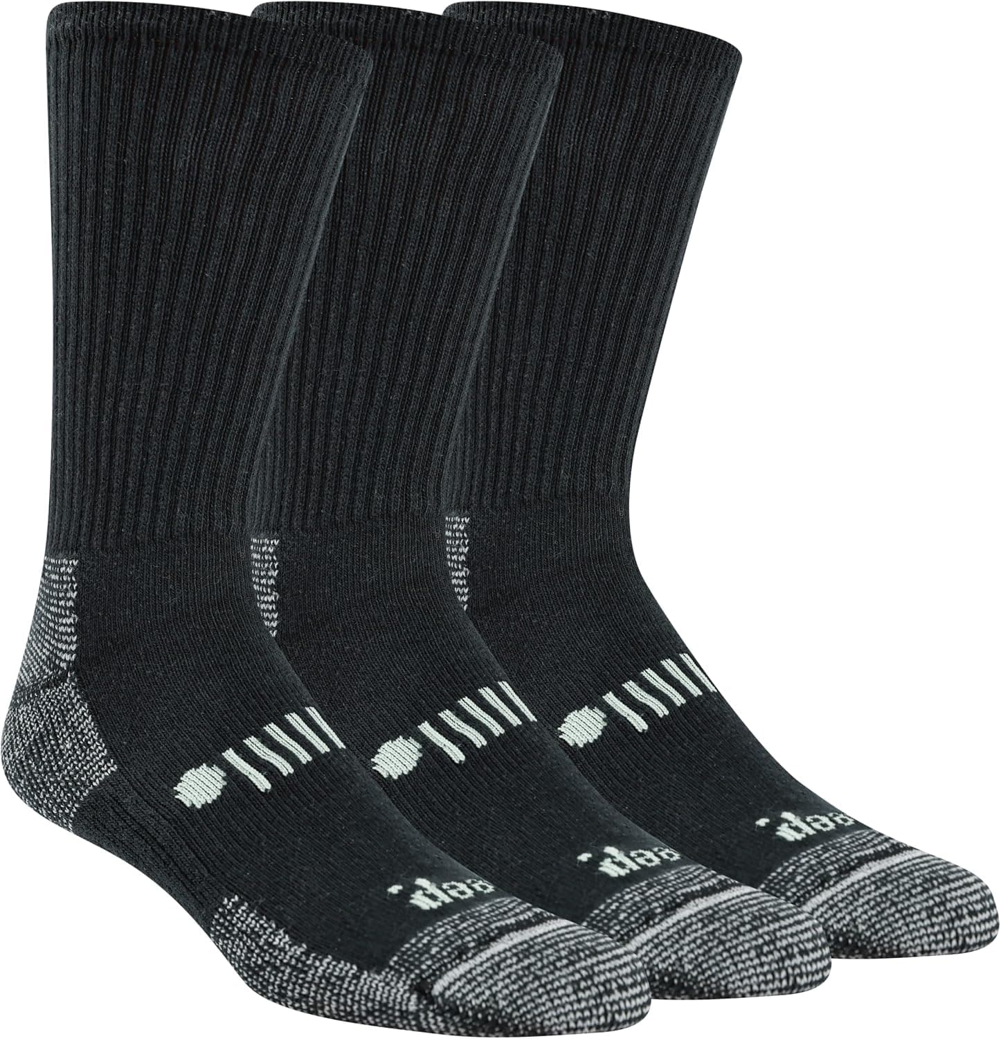 Jeep Men's Classic Cotton Socks - 3 Pair Pack - Moisture Wicking and Cushioned Comfort