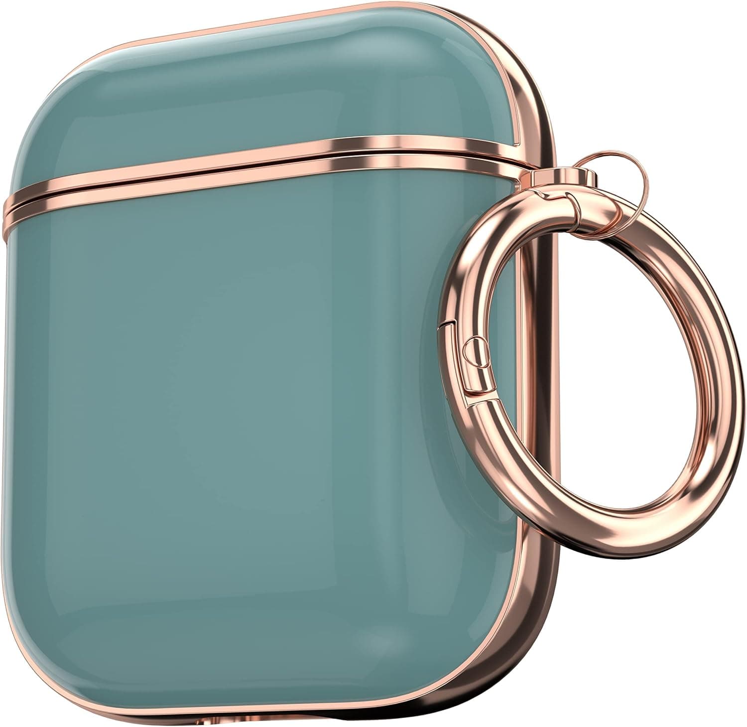 Maxjoy Compatible AirPods Case Cover, Cute Protective Case Hard Shell for Women Men Shockproof Cover Air Pod 2 Case with Keychain Compatible with Apple AirPods Charging Case 2&1, Green