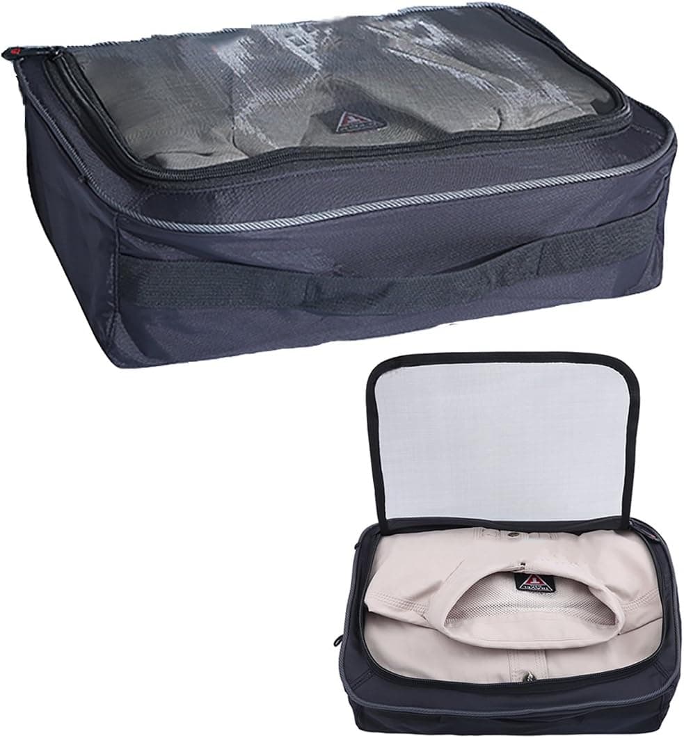 Ladies Shopping Fold Bag Shoulder Bag, Lightweight Working Tote Bag for Women with Waterproof PVC Compartment (U)
