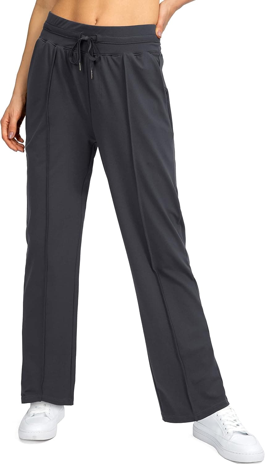 Obla Womens Wide Leg Pants Drawstring Lounge Yoga Caual Sweatpants with Pockets Straight Leg Pants for Women