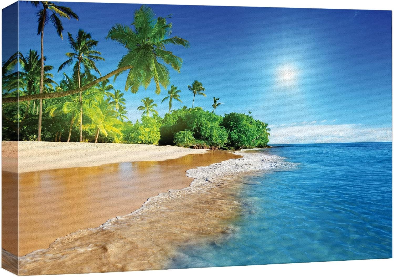 wall26 Palm Trees on Tropical Beach Vacation - Canvas Art Home Art - 24x36 inches