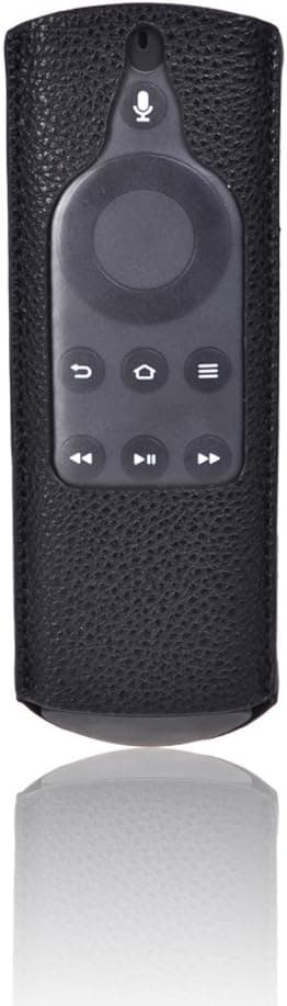 Cosmos ® Black Color Premium PU Leather Protective Case Sleeve Cover Slip Pouch for Amazon Fire TV Remote Control (Do NOT fit for Fire TV Stick)