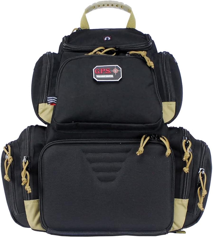 G5 Outdoors G.P.S. Handgunner Range Backpack With Foam Cradle For 4 Handguns, Durable Pistols, Ammo & Shooting Accessories Storage