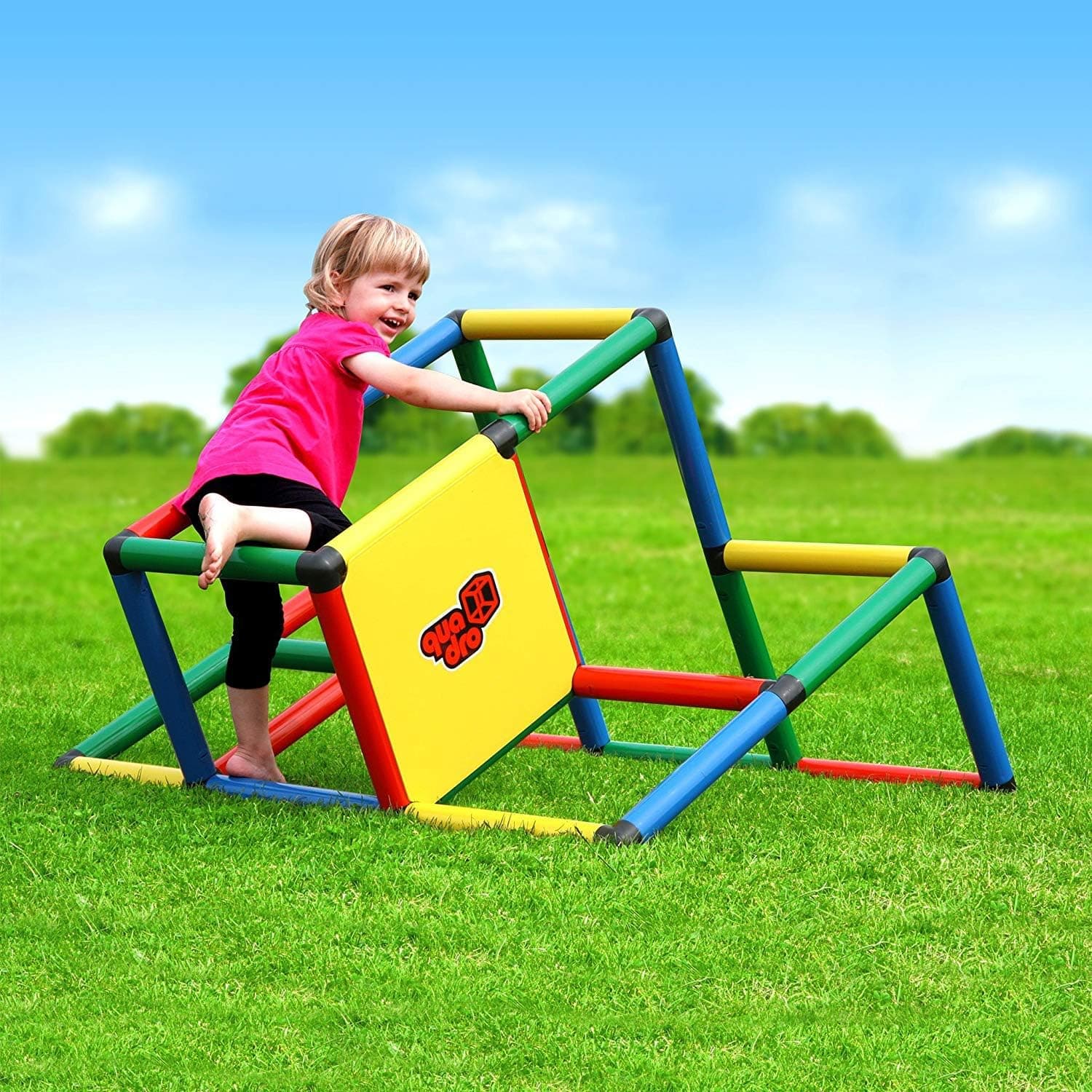 Quadro My First Rugged Indoor/Outdoor Climber, Tot/Toddler Jungle Gym, Expandable Modular Educational Component Playset, Giant Construction KIt, Play Structure, for Kids Ages 1-6 Years.