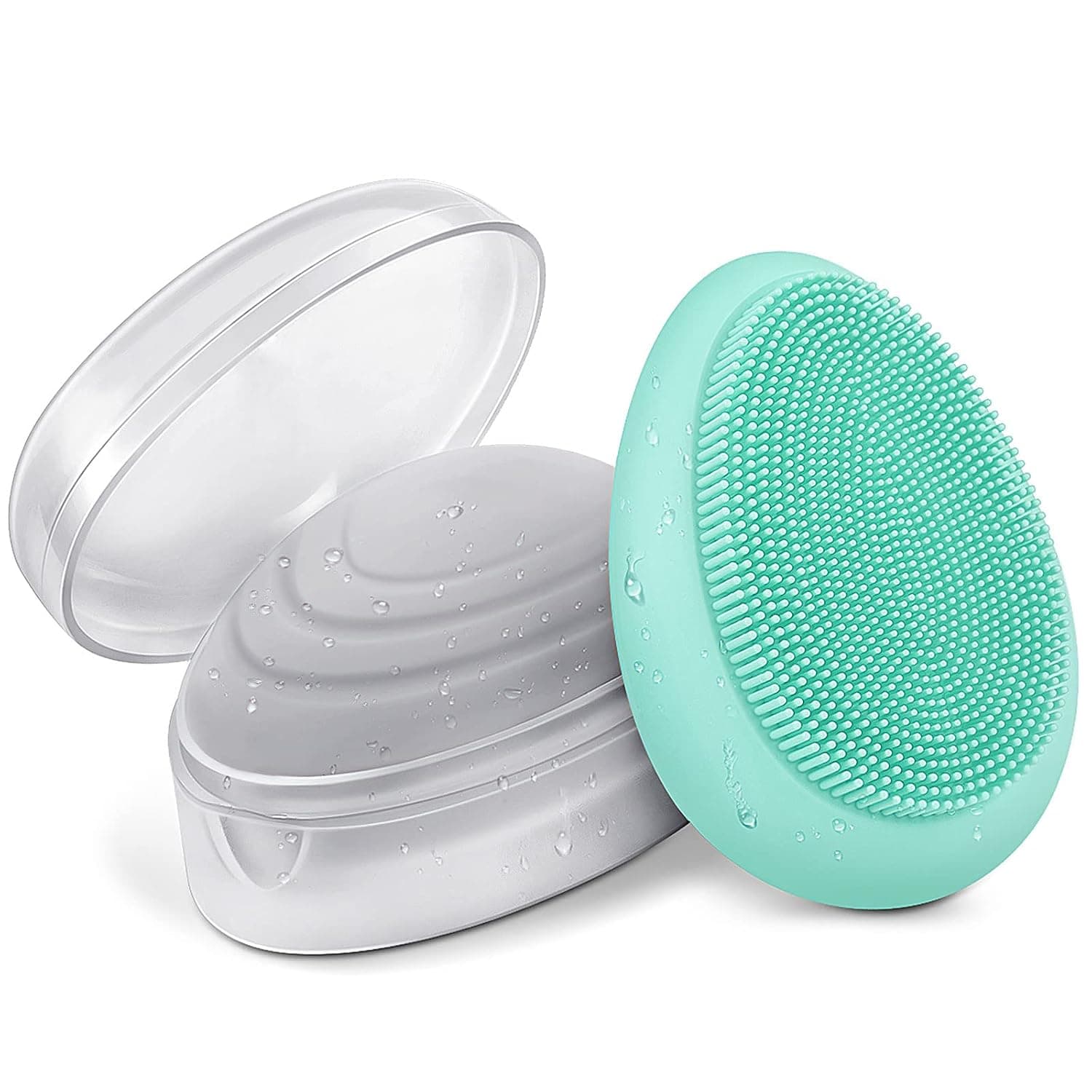 Face Scrubber Silicone Manual Exfoliator: Handheld Mini Facial Exfoliating Brush Soft Silicon Exfoliation Scrubby - Blackhead Cleaning Pore Cleansing and Massaging for Sensitive Skin