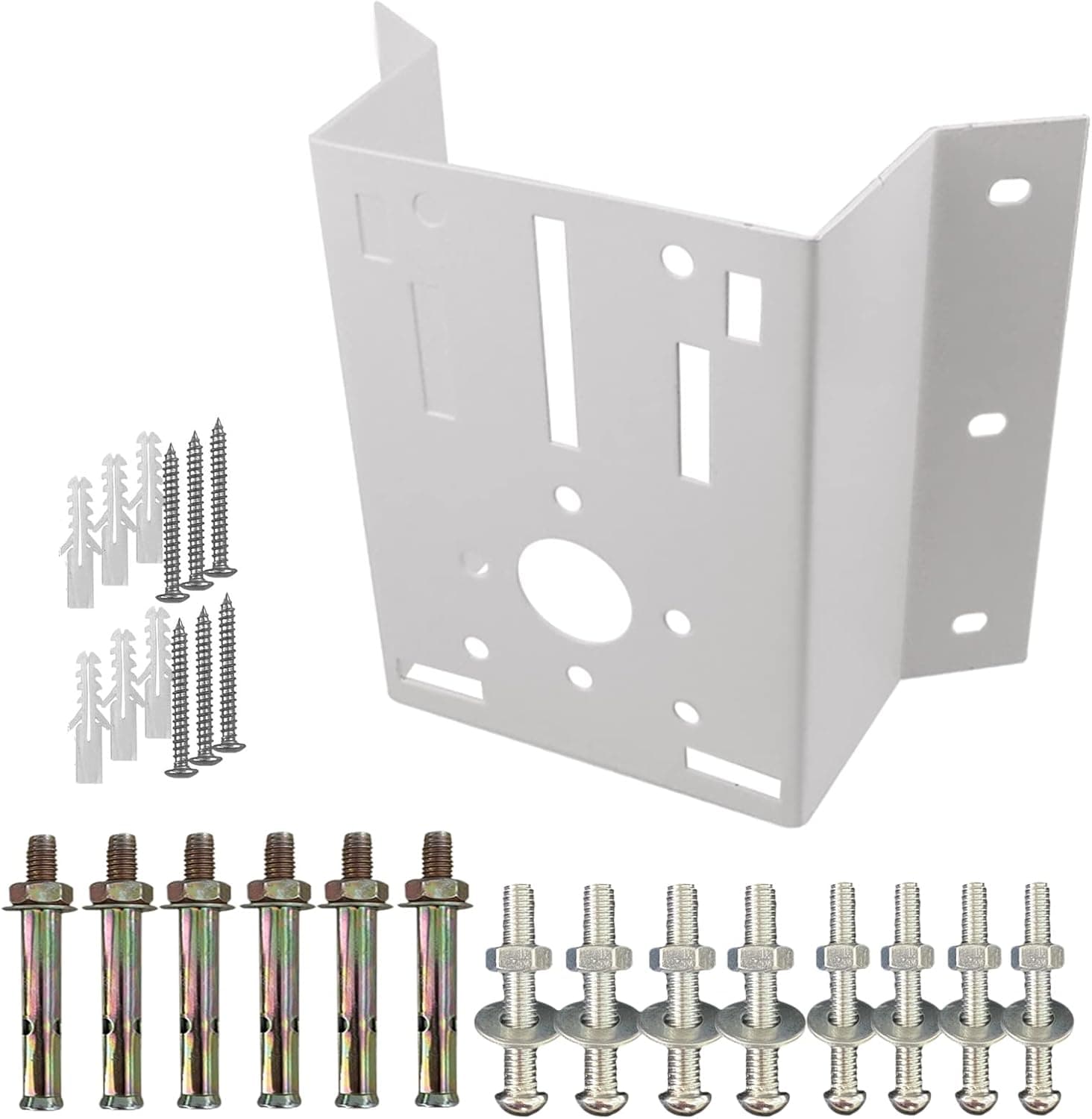 Heavy Duty Universal Large Wall Mount Corner Brackets for ptz Cameras mounting Support Surveillance CCTV Camera and IP Camera Holder of housing Mounted on Walls Metal Solid Additional Accessories