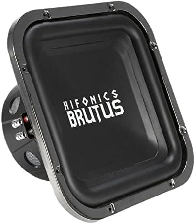 Hifonics BRZ12SQD4 Brutus Dual Square Subwoofer, 4-Ohm 600-Watt 12-Inch