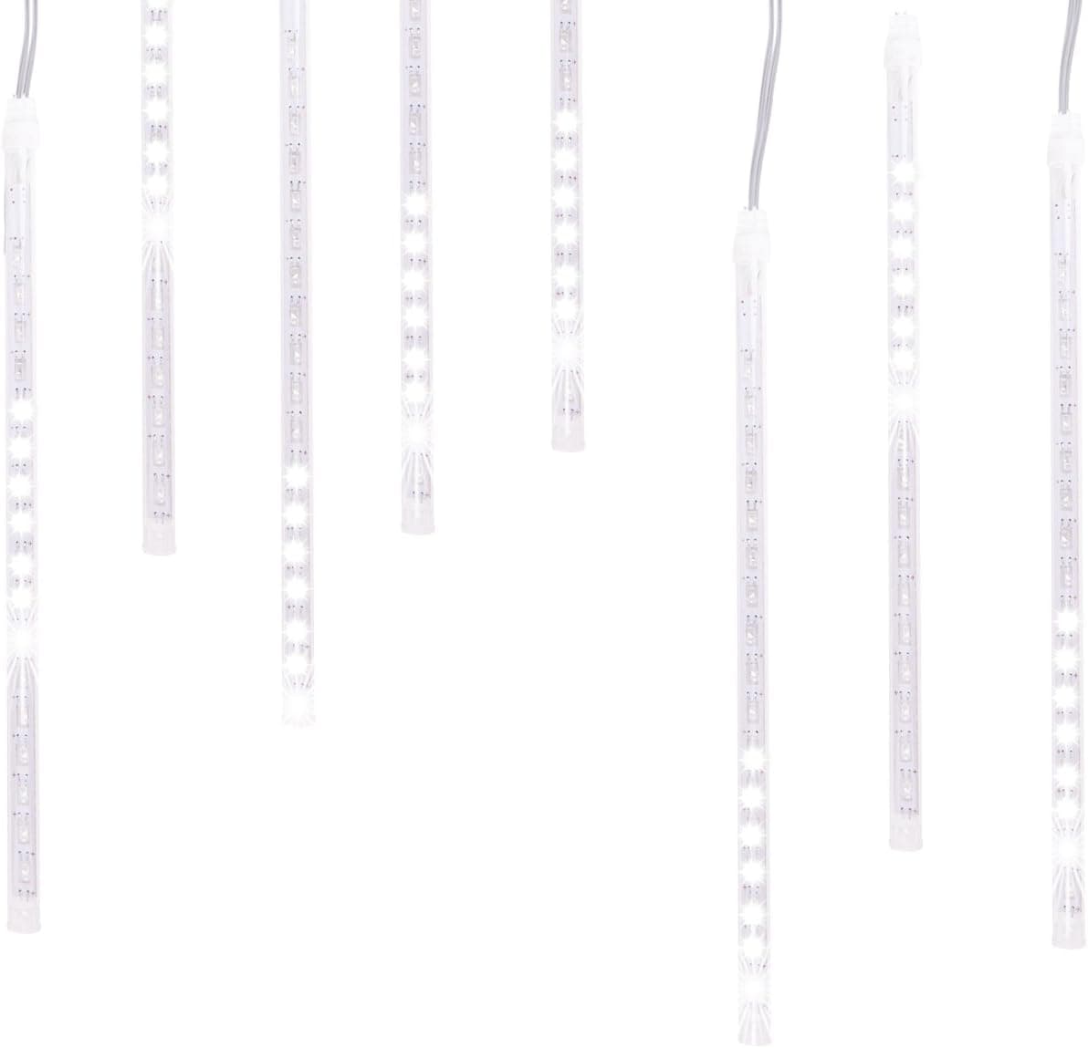 Esonstyle 50cm 8 Tube 240 Leds White Color Shower Meteor Rain Light Tube for Wedding Party Christmas Xmas Decoration Lights