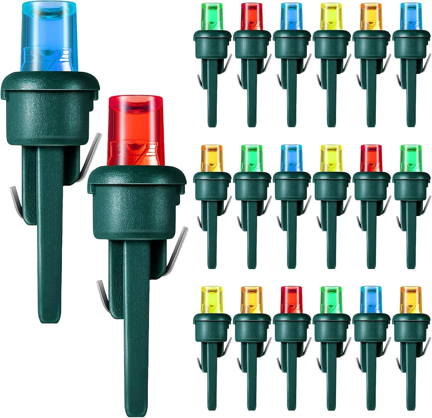 LED 5mm Christmas String Lights Replacement Bulbs LED Wide Angle Wire Light Set Indoor/Outdoor Home Decor Festival Lights Decorations for Xmas Tree Lights (Red, Yellow, Blue, Green, Orange,120)
