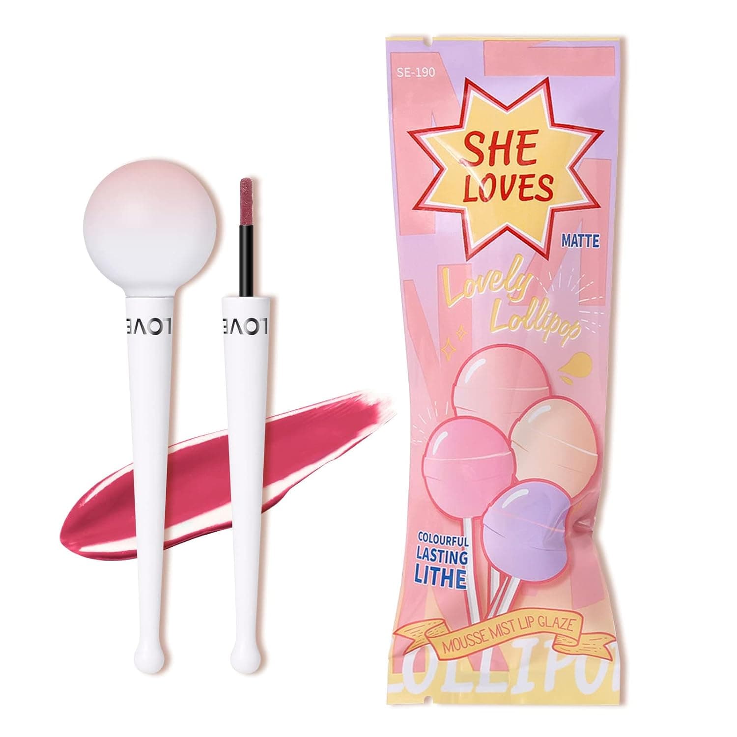 KISSIO Lip Gloss,Matte Lip Gloss for Christmas,,Waterproof and Long Lasting,Smooth,Cute Lip Stick,Non Dry,Cruelty Free,8ml(03#Peach)