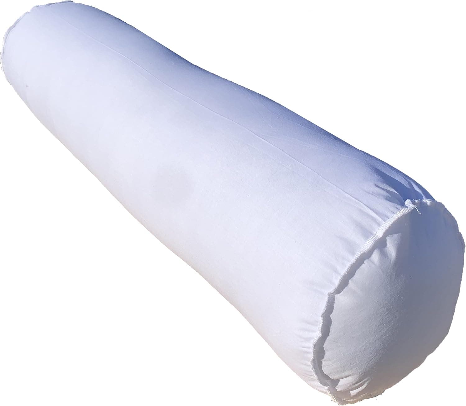 Pillowflex Bolster Pillow - 10" x 40" - Plush Polyester-Filled Insert for Decorative Shams - Comes in a Poly-Cotton Shell - Odorless, Lint, and Dust-Free, No Lumps Stuffing for Pillows (White, Round)